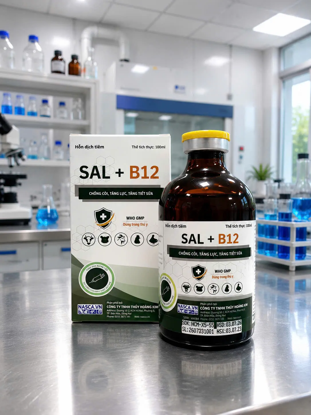 SAL B12	-1- Butylamino-1 methylethylphosphinue acid 10.000 mg,  Vitamin B12 5.000mcg